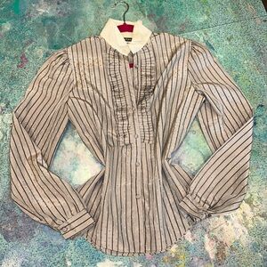 80s Tux Inspired Blouse